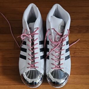 Adidas White and Silver Sneakers